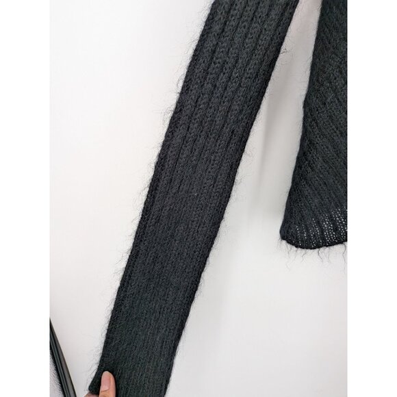 Free People Cardigan Women Size S Mohair Blend Cropped Textured Open Front Boho - Picture 4 of 9